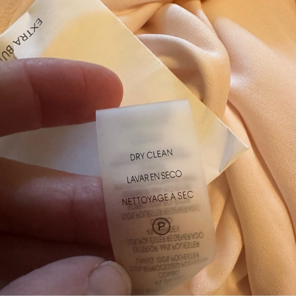 Calvin Klein Pink Pastel Shift Dress with Sheer Bell Cuffs - Picture 9 of 10